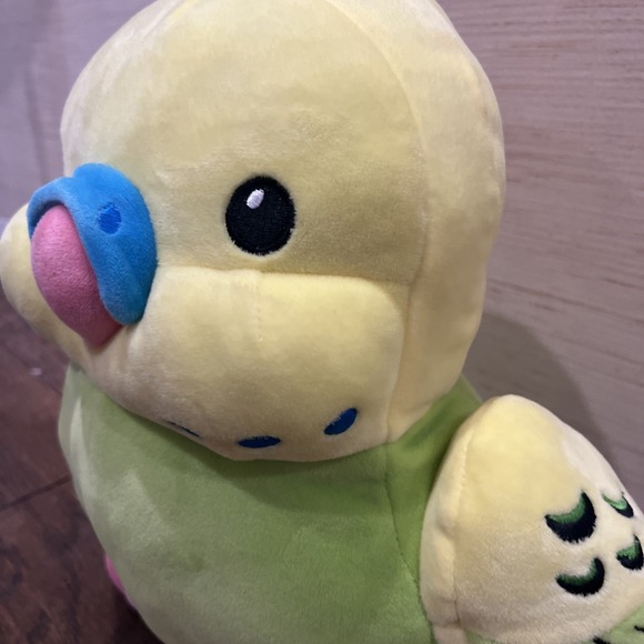 Fiesta Huggy Huggables VERNON Parakeet Budgie Bird Plush 12" Soft Embroidered - Picture 3 of 9